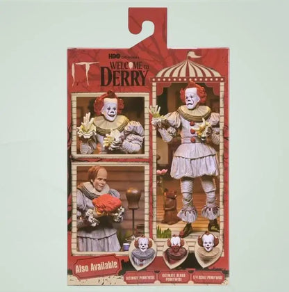 7 Inch Neca Ultimate Pennywise PVC Statue IT Movie Character Action Figure Exquisite Craft Desk Decor Ornament For Movie Fans