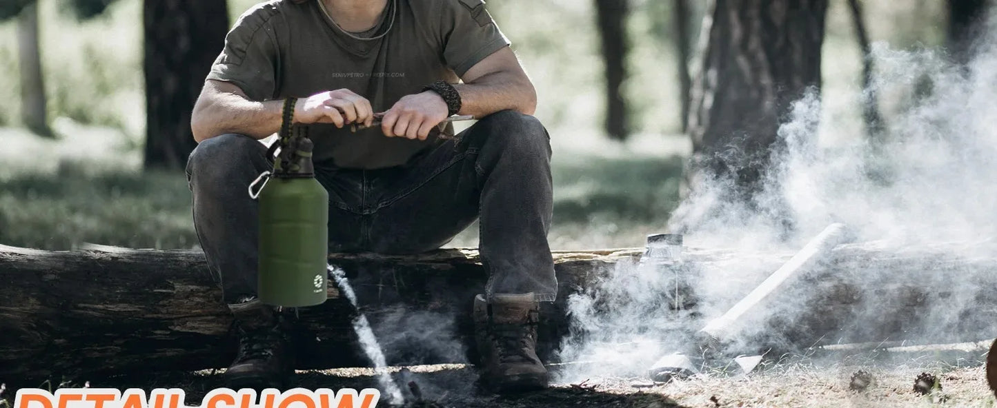 Fjbottle Stainless Steel Thermos Bottle 1.9L Large Capacity Vacuum Flask Water Cup Keep Hot Cold Outdoor Sports Gym Drink bottle