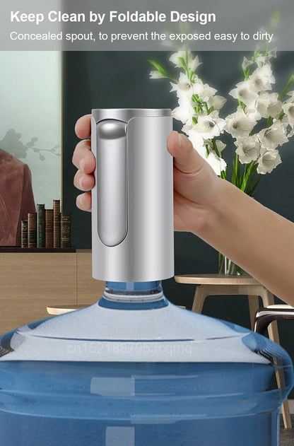 Electric Water Gallon Pump Automatic Smart Water Pump 19 Liters Bottle Foldable Desktop Rechargeable Drinking Water Dispenser