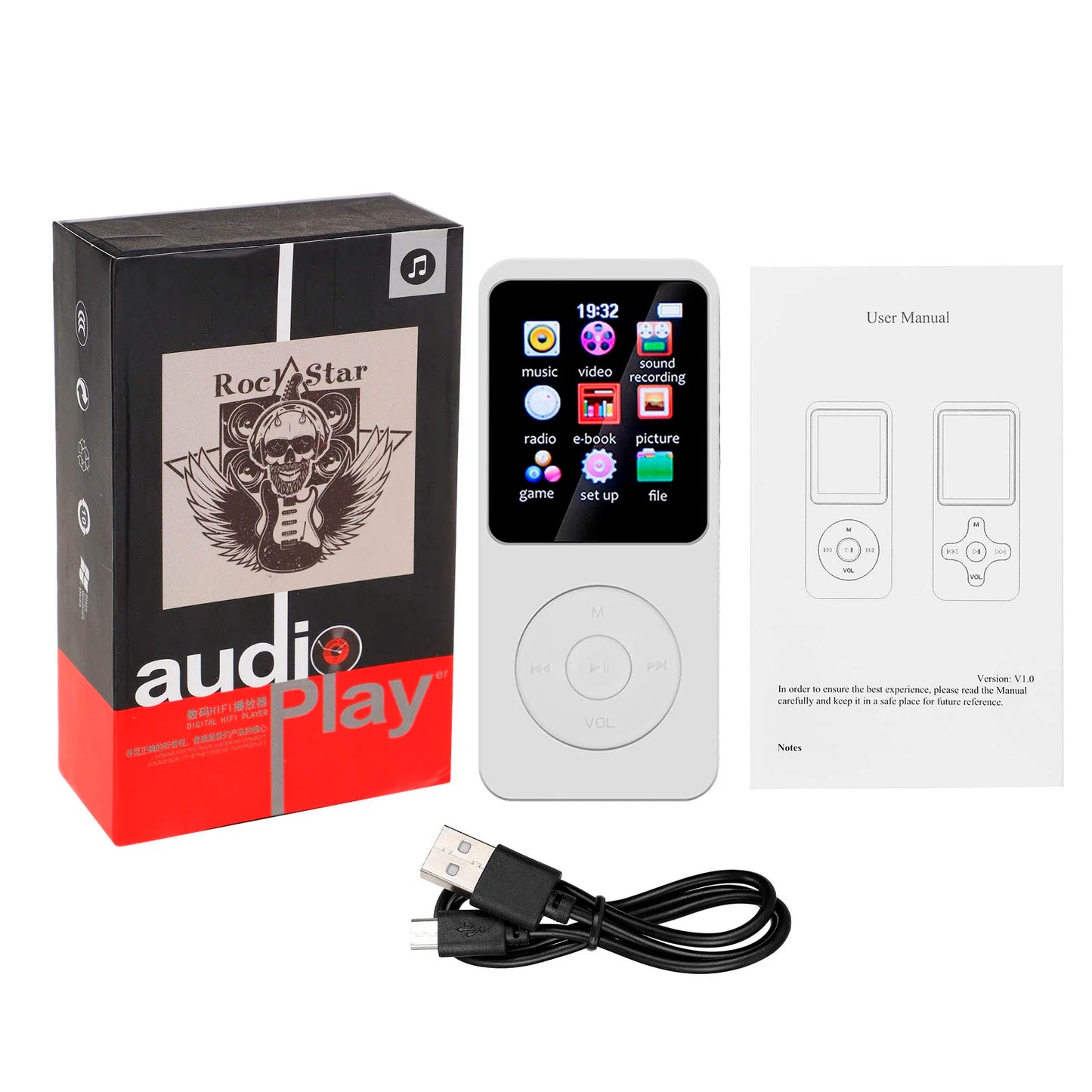 Portable MP3 Player 1.8 Inch Screen Walkmen HIFI Bluetooth Compatible E-Books Recording  Bluetooth Wifi Pplayer FM Radio Player