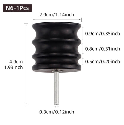 Leather Burnished Bits for Rotary Burnisher Tools PU Leather Burnishing Tool Tips for Clean Edges of DIY Leather Crafts Projects