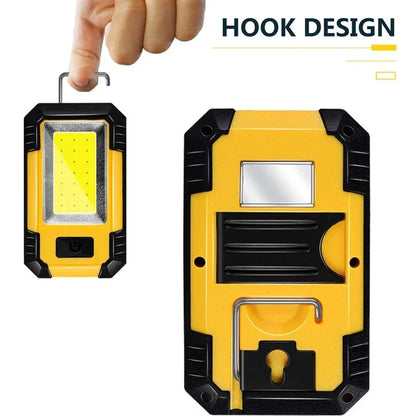 4000MaH Rechargeable Work Light 30W Super Bright COB Flashlight With Magnetic Portable Outdoor Power Bank Camping Emergency Lamp