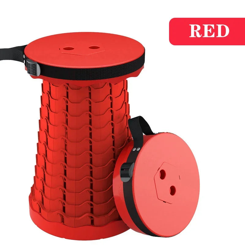Telescopic Folding Camping Chair, Portable Foldable Camping Stool, Folding Beach Chair, Foldable Stool for Fishing Hiking Garden
