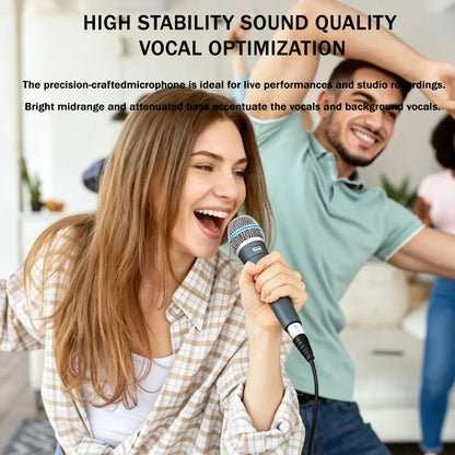 BA Dynamic Heart-Shaped Microphone 57A, Metal Construction, Suitable for Stage Singing, Compatible with Shure Karaoke BBOX