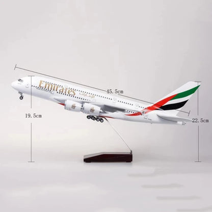 New Emirates A380 Model Plane 1/160 Scale 18 inchs Large Die-cast airplane Toy Collected Gift By Aviation