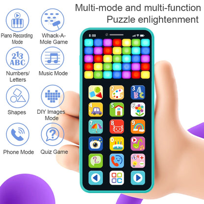 Children's Early Education Multimedia Tablet Color Screen USB Rechargeable Educational Toy with Music Features for Kids Learning