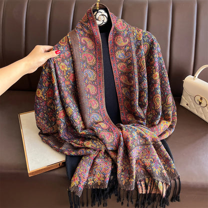 Luxury Winter Scarf Women Cashmere Warm Pashmina Brand Foulard Female Shawls Wraps Thick Soft Bufanda Poncho Scarves Stole 2025