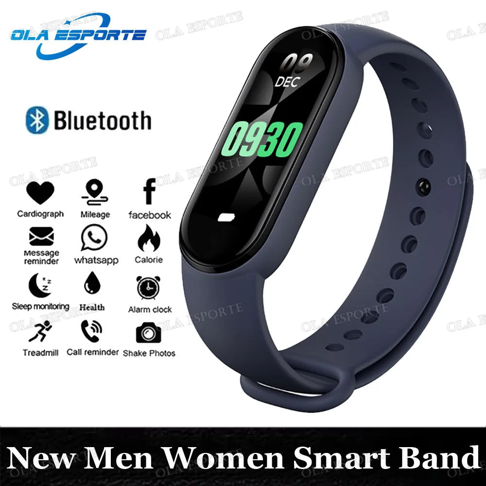 M7 Smart Watch Smartband Heart Rate Smartwatch Fitness Tracker Blood Pressure Waterproof Sport Bracelet Fitness Band 7 Men Women