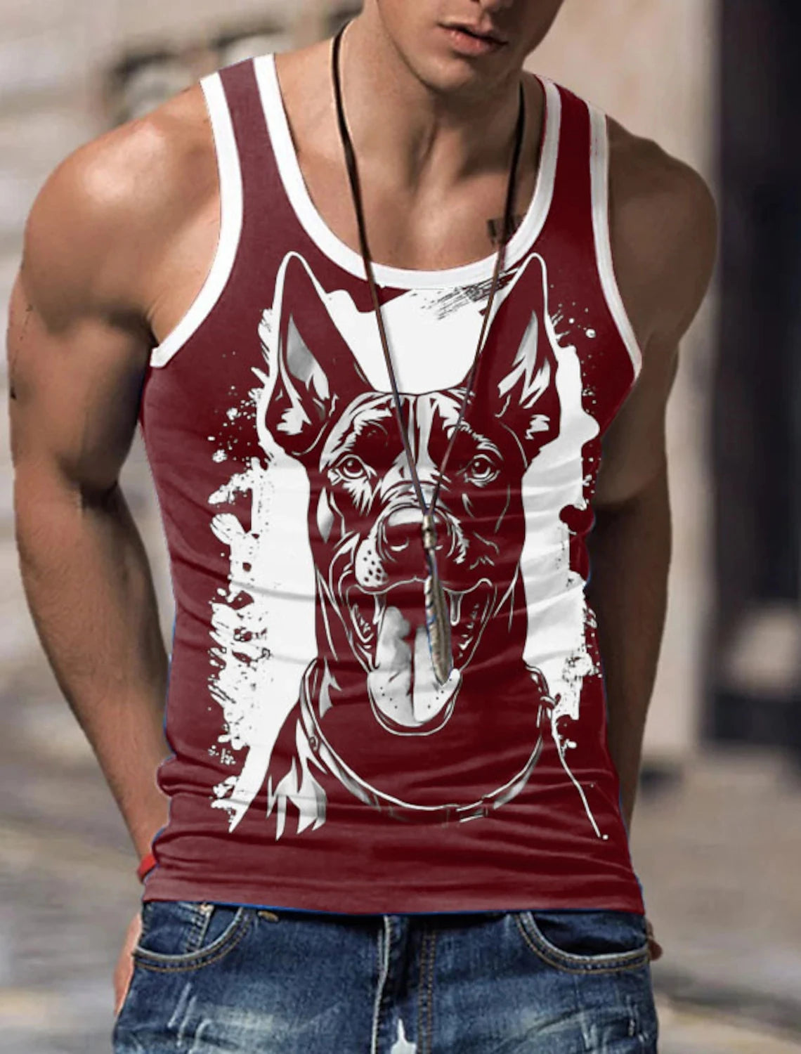 Sports Vest Mens Loose Summer Trendy Fitness Sleeveless Bottom Shirt Retro Oversized Round Neck Short Sleeve T Shirt 2Xs-6Xl