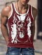 Sports Vest Mens Loose Summer Trendy Fitness Sleeveless Bottom Shirt Retro Oversized Round Neck Short Sleeve T Shirt 2Xs-6Xl