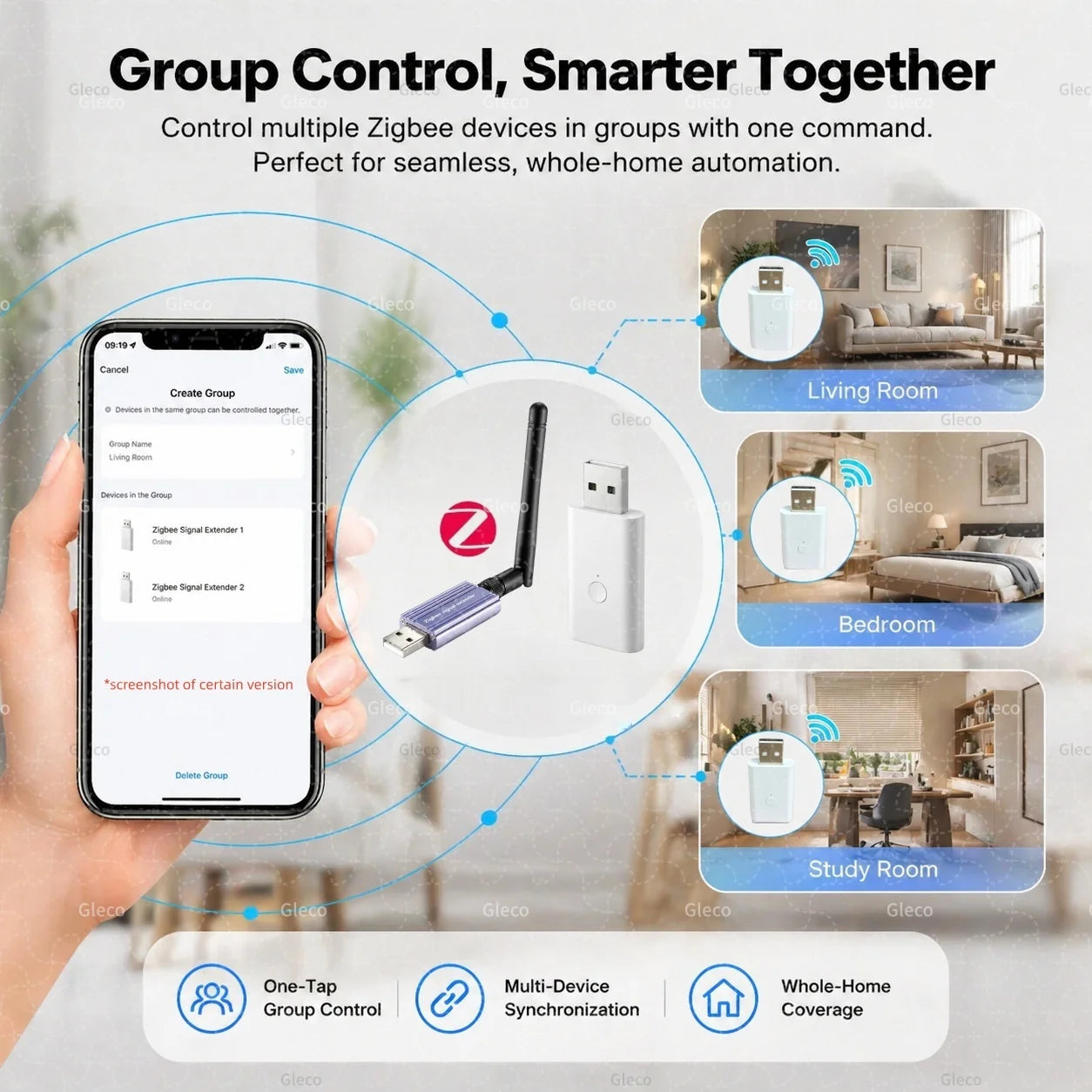 Zigbee Signal Repeater USB Range Extender Signal Amplifier Option With High-Gain Antenna Smart Life TUYA Home Automation Z2MQTT