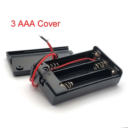 AAA Battery Holder Case Box with Leads with ON/OFF Switch Cover 2 3 4 Slot Standard Battery Container
