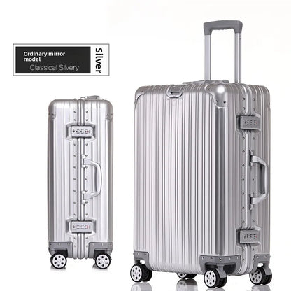 KLQDZMS High Quality All Aluminum Magnesium Alloy Luggage Large Capacity Travel Suitcase 20 Inch Boarding Business Luggage Bag
