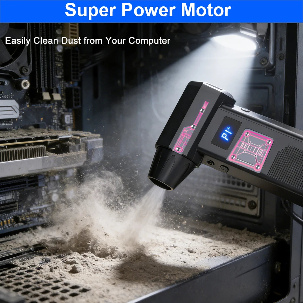 13000rpm Turbo Jet FanPowerful Air Blower, High Speed Jet Fan Handheld Portable Type-C Charging Dust Snow Cleaning Air Turbo Jet