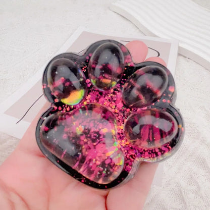 Taba Squishy Rainbow Cat Claw Squishy Fidget Toy Soft Cat Paw Slow Rebound Pinch Decompression Toys Adults Relief Squeeze Toys