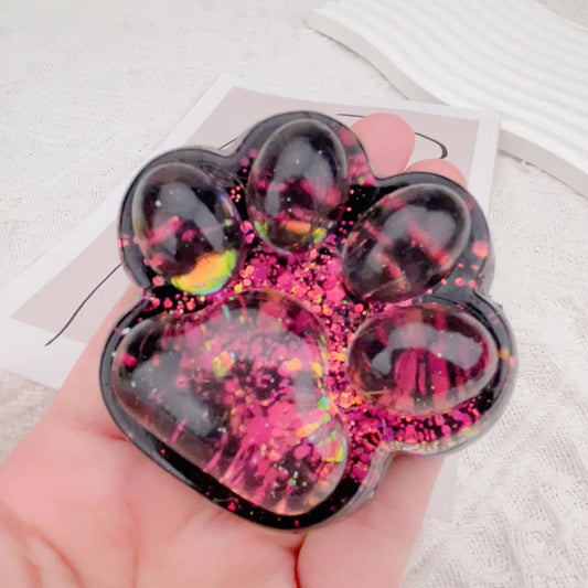 Taba Squishy Rainbow Cat Claw Squishy Fidget Toy Soft Cat Paw Slow Rebound Pinch Decompression Toys Adults Relief Squeeze Toys