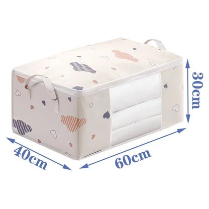 1pcs Quilt Storage Bag Dust-proof Wardrobe Quilt Clothes Organizer Household Blanket Zipper Sorting Bags Moving Bag Storage Bags
