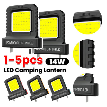 1-5 szt. Lampa robocza LED do elektronarzędzi Makita, Milwaukee, DeWalt, Bosch, Dayi, Lomvum, Zhipu, z akumulatorem litowo-jonowym 18V-21V