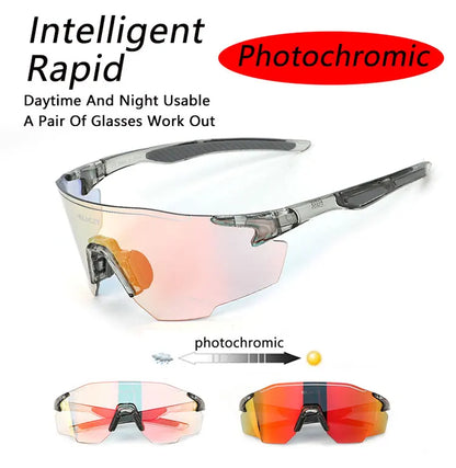 Karos Photochromic Cycling Glasses UV400 Protection Sunglasses Day Night Use Eyewear For Bicycles Fishing Driving Outdoor Hiking