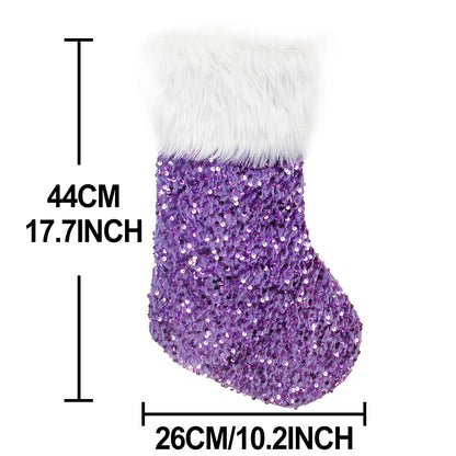 Christmas stocking festival decorations sequins 26-letter Christmas tree ornaments gift bag socks hotel party supplies