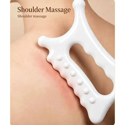 1PC Facial Tendon Massage Stick & Board, Imitation Ceramic Gua Sha, Home Healthcare Tool, Full Body Meridian Brush