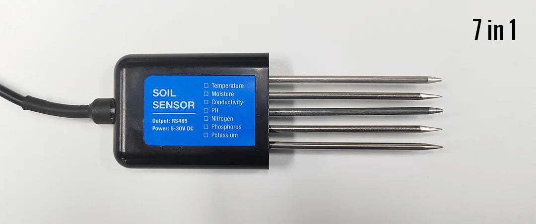 Measure Soil Moisture Temperature Humidity EC PH  NPK 4-20mA 0-5V RS485 Modbus Soil Sensor