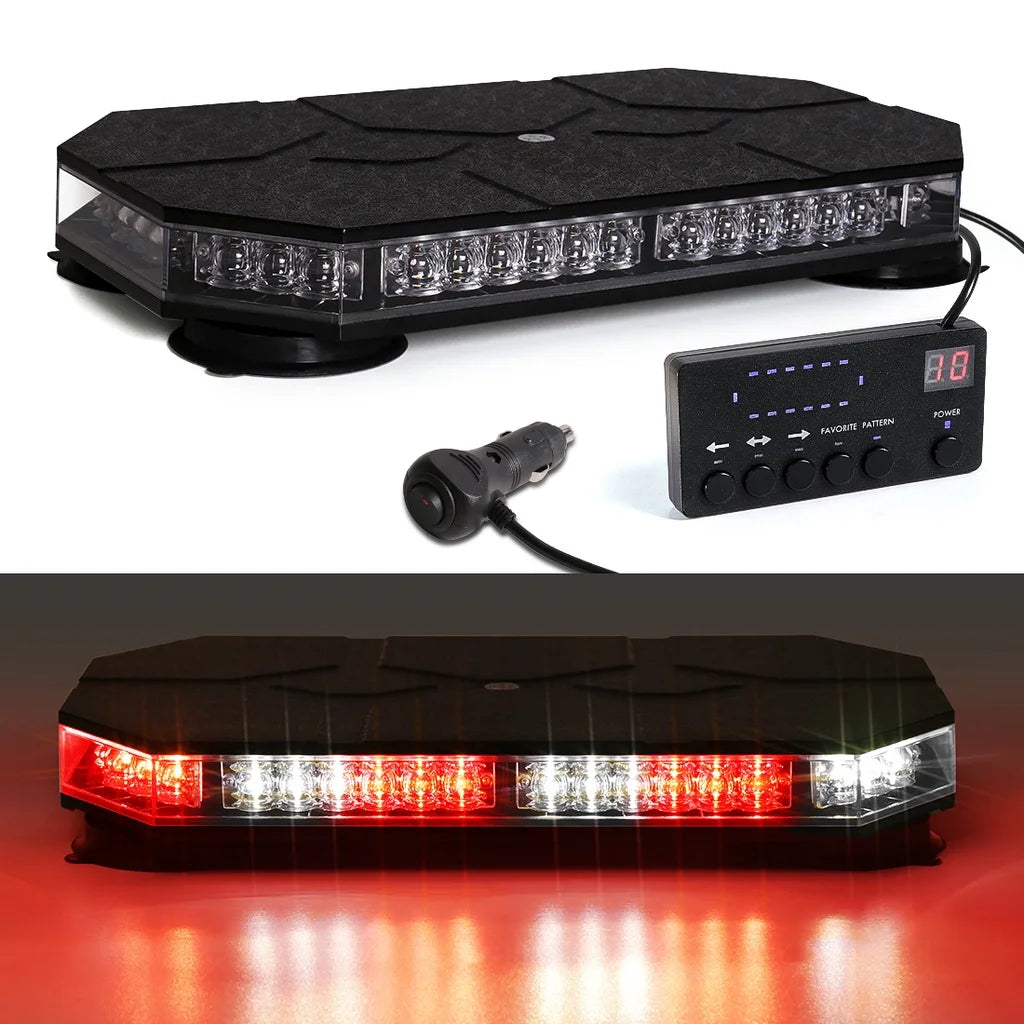 42 LED Samochodowe Światła Stroboskopowe na Dach, Awaryjne Światła Ostrzegawcze, Magnetyczny Montaż do Ciężarówek, Karetek, Pługów Śnieżnych, Świateł Policyjnych, blyskowych