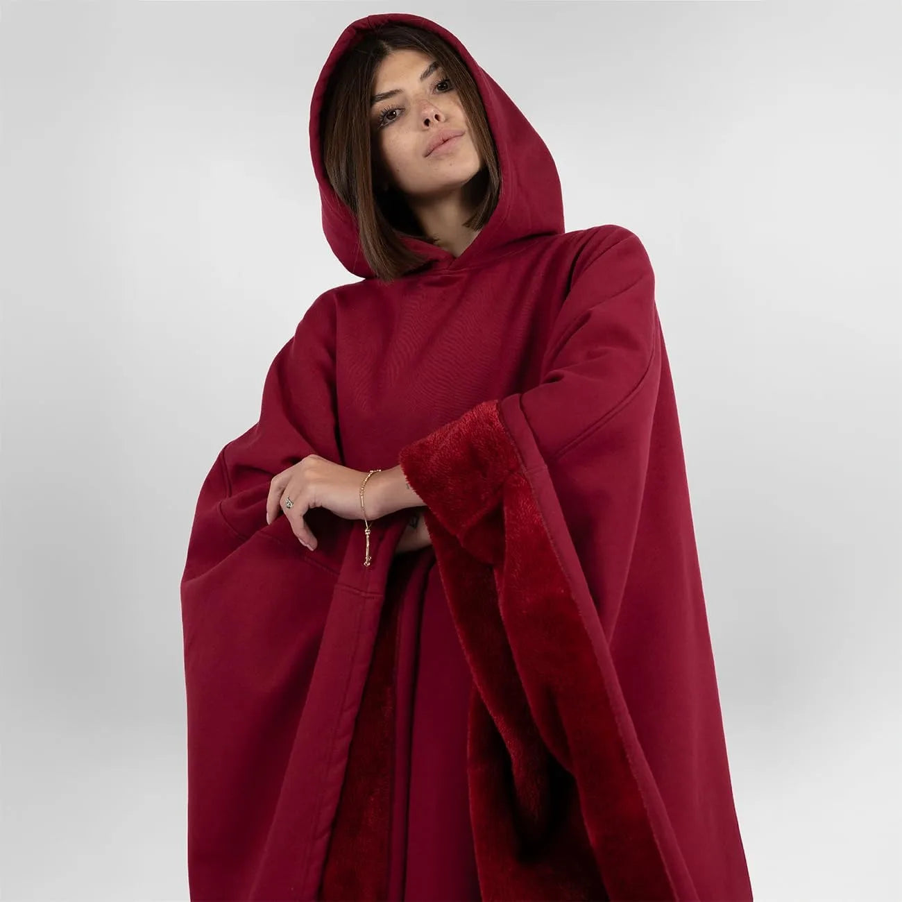 Eden Hoodie Unisex Oversized Hoodie Cloak light weight Super Warm Ultra-Soft Faux Fur Liner Winter Cloth Gift for Christmas