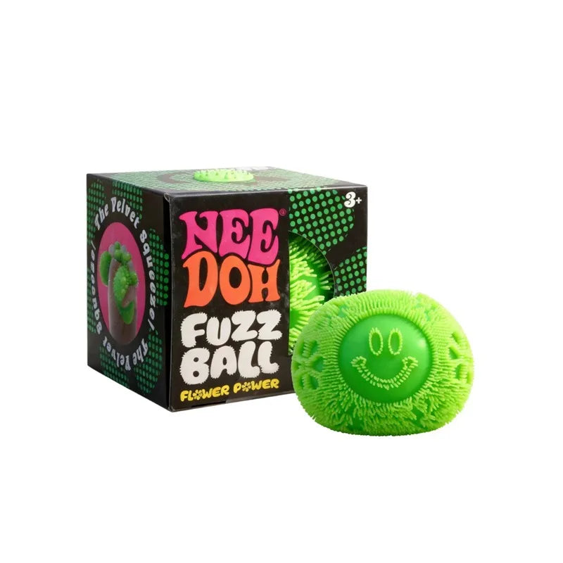 Flower Power Needoh Fuzz Ball Fidget Squeeze Ball Soft Quick Rebound Anti-anxiety Stress Relief Toy Sensory for Autism ADHD Gift