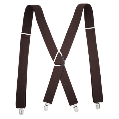 Solid Color Elastic Polyester Suspenders Braces Men Women Black Red Adjustable Straps For Wedding Suit Skirt Accessories Gifts
