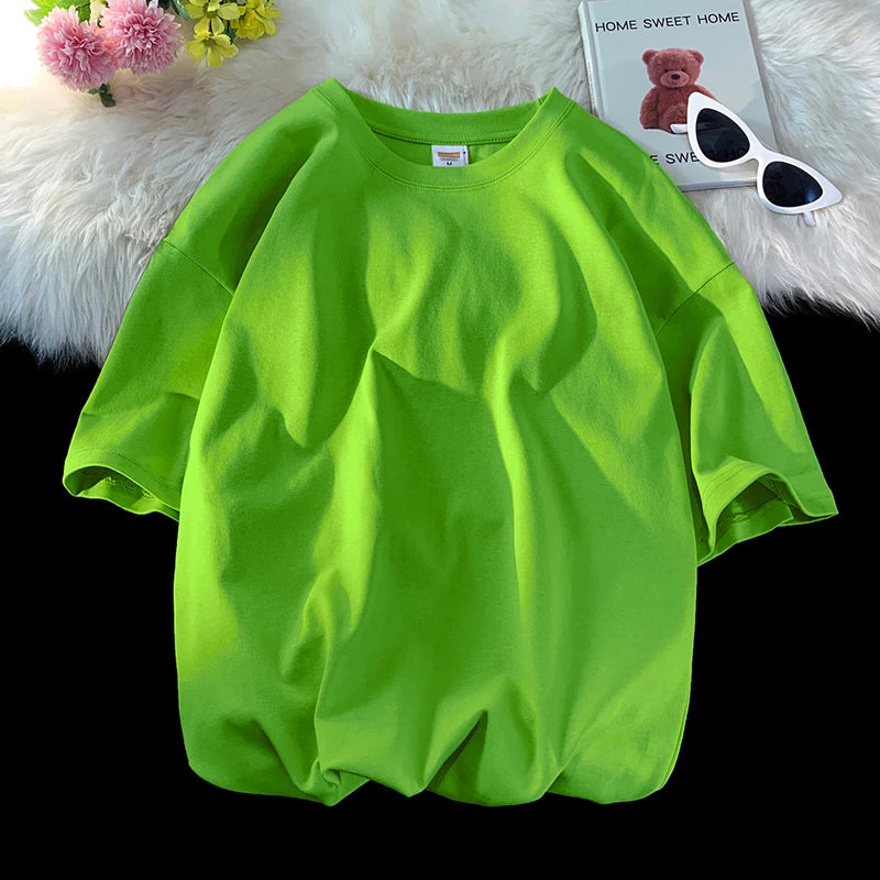 Summer 100% Cotton T Shirts,Short Sleeve Crew Neck Tops,Oversize Tee,Soft T Shirt for Women