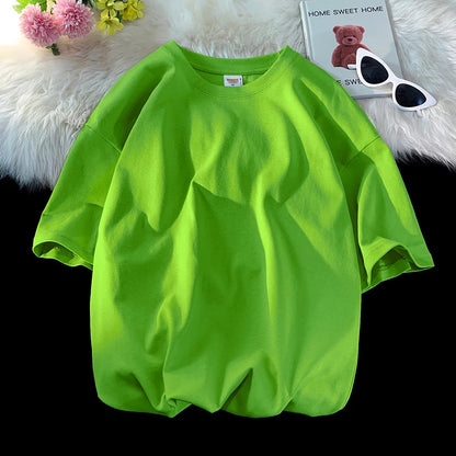 Summer 100% Cotton T Shirts,Short Sleeve Crew Neck Tops,Oversize Tee,Soft T Shirt for Women