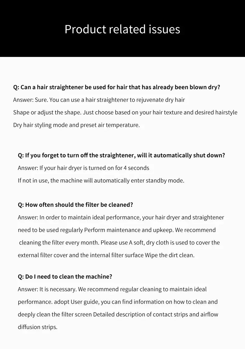 2 IN 1 Professional Hair Straightener & Hair Dryer Heat-Up Hair Flat Iron, Negative Ion Iron Long-Lasting Styling Tool 1.8M&2.7M