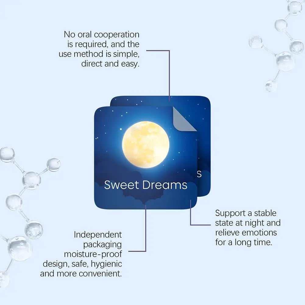 Gentle Safe Sleep Support Acupoint Patches Deep Relaxing Anti‑Insomnia Stickers Stress Fatigue Reliever Portable Sleep Aid Patch