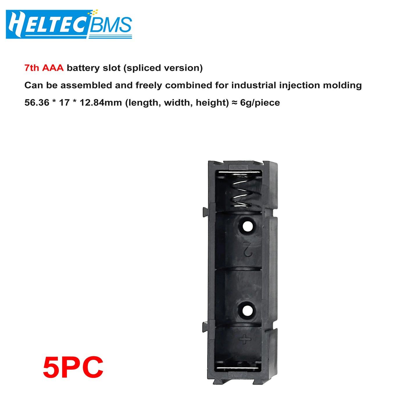 NO.5 Battery Cartridge Pin NO.7 Battery Slot PCB Base Free Splicing DIY Series Parallel Battery Storage Box