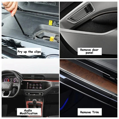 Universal Plastic Trim Removal Tool Kit – 5 Piece Non-Scratch Pry Tools for Car Interior Panel, Door Clips & Dash Disassembly