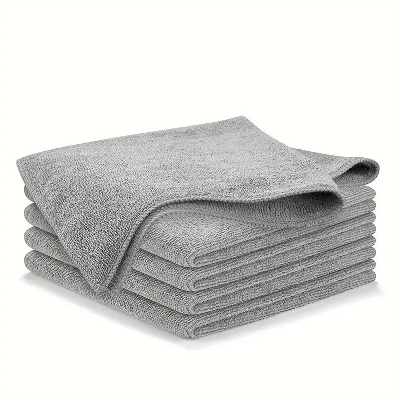 1/5/10/20pcs Kitchen Towel, Ultra-fine Fiber Light Gray Cleaning Cloth Set, Absorbent, Soft and Stain-removing Cloth Wholesale