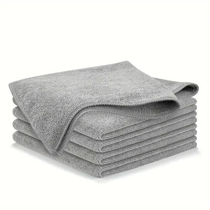 1/5/10/20pcs Kitchen Towel, Ultra-fine Fiber Light Gray Cleaning Cloth Set, Absorbent, Soft and Stain-removing Cloth Wholesale