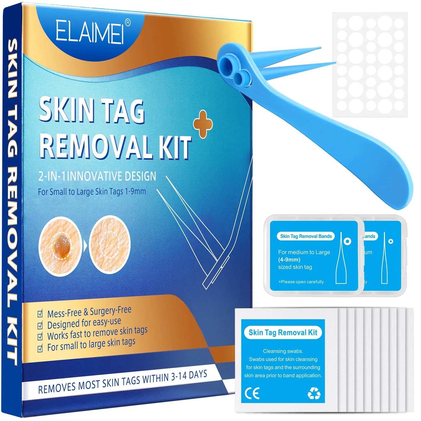 2-IN-1 Innovative Skin Tag Remover Kit Micro Skin Tag Removal Device Adult Mole Stain Wart Remover Face Care Beauty Tools