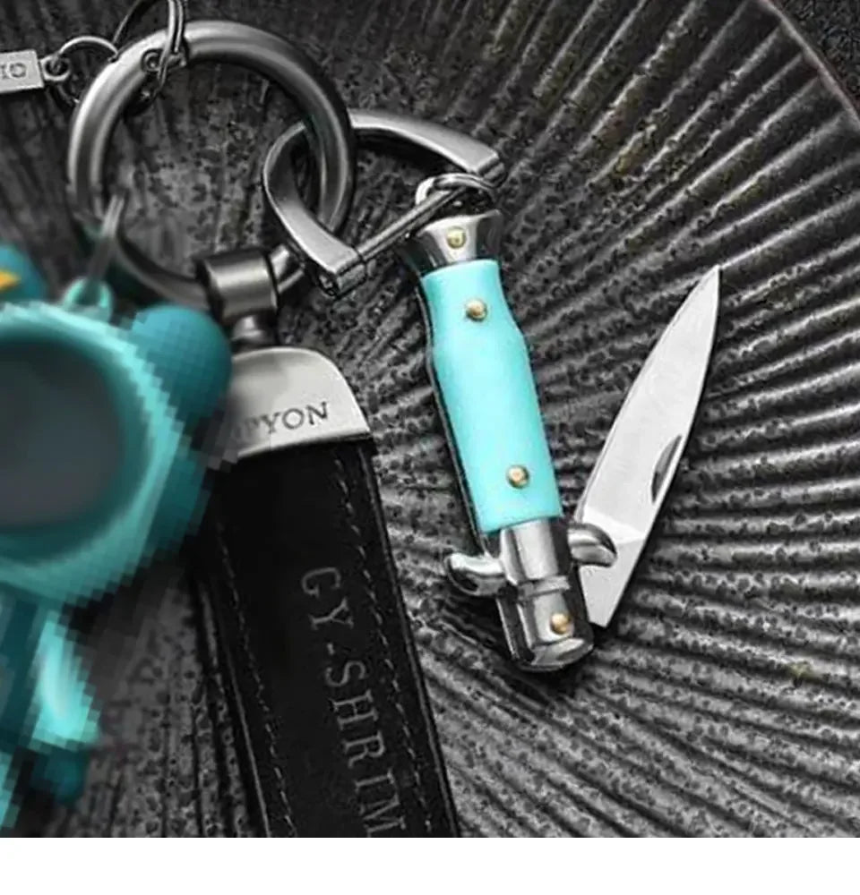 MiniPortable Folding Pocket Knife Multifunction EDC Keychain Pendant Camping Outdoor Survival Blade Cutter Opener Unpacking Tool