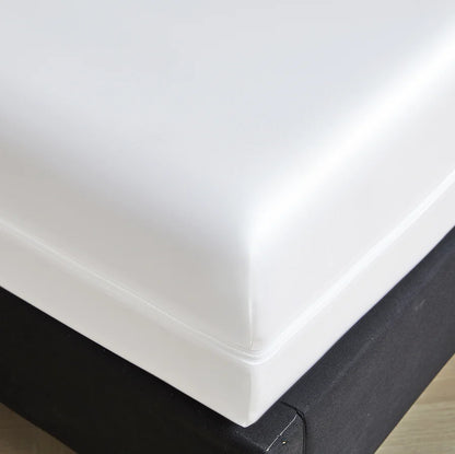 6-Sided Zipper Mattress Encasement Luxury Cooling Satin Dustproof Mattress Protector, Full All Around Deep Pocket Mattress Cover
