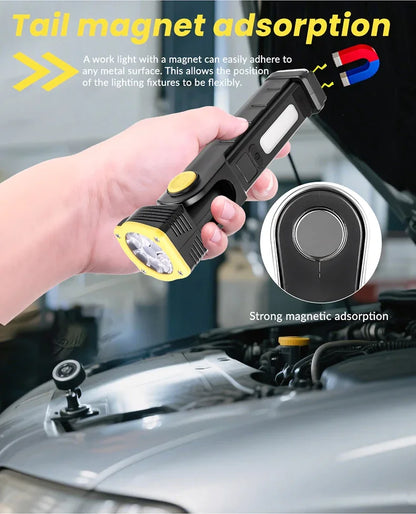 Led Work Light Rechargeable Waterproof Flashlights Portable HeadLight Magnetic Light Hook Clip Head Flashlight Outdoor Head Lamp