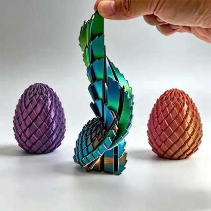 3D Printed 7.5/5.5CM Twisted Dragon Egg Toy Spiral Stress Relief Sensory Toy Christmas Birthday Party Gifts Multi-color Fidget