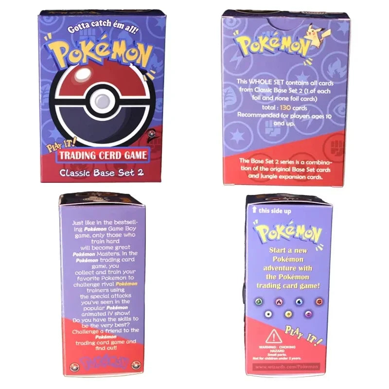 Pokémon Foil 36 Packs 1ST Edition Classic Base Set Proxy Cards PKM Games Board Games Whole Set Card Collection Toys Gift
