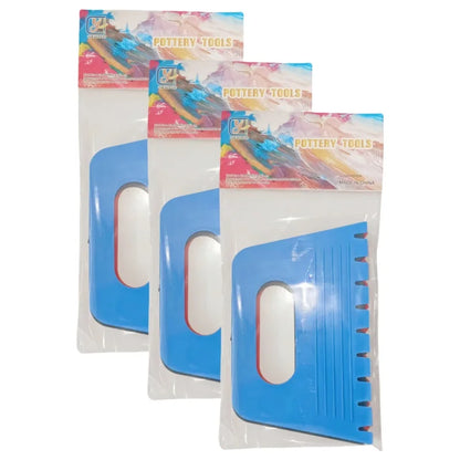 Plastic 4 pieces DIY graffiti paint tooth scraper creative painting tool