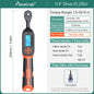 MOVECRAB Series Digital Torque Wrench 1.5-340N.m 2% Accuracy Preset Values with Buzzer, LED Flash & HandleVibration Notification