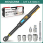 MOVECRAB Series Digital Torque Wrench 1.5-340N.m 2% Accuracy Preset Values with Buzzer, LED Flash & HandleVibration Notification