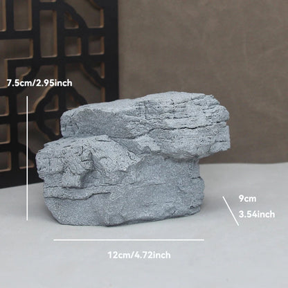 Sandstone Stone Miniature Mountain Fairy Garden Bonsai Rockery Lanscaping Ornaments Aquarium Decoration Accessories Home Decor