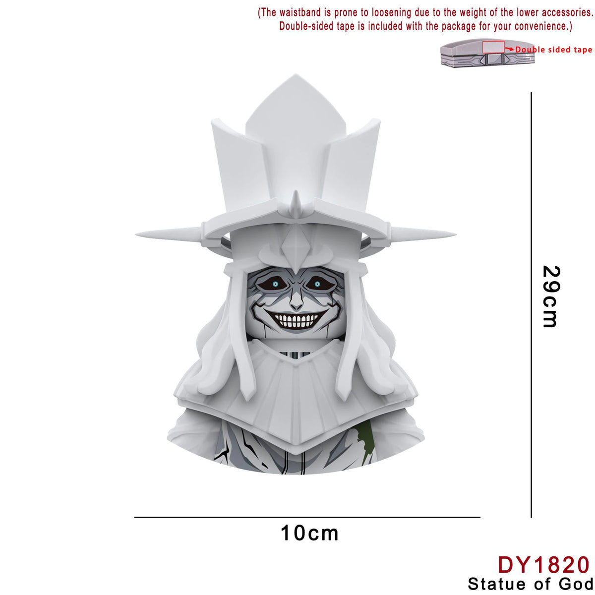 29cm Big Size Fantasy God Statue Building Block Figure, Rich Surface Printing Bricks Model, Desktop Decoration Collectible Toy