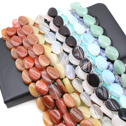 Natural Blue Turquoise Beads Faceted Natural Rose Quartzs Loose Spacer Beaded for Women DIY Jewerly Necklace Bracelet 19x14mm